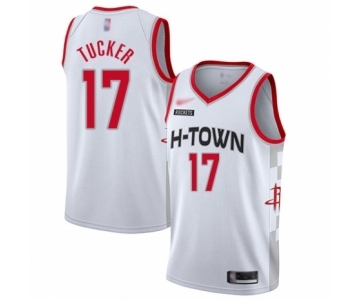 Women's Houston Rockets #17 PJ Tucker Swingman White Basketball Jersey - 2019-20 City Edition