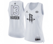 Women's Jordan Houston Rockets #13 James Harden Swingman White 2018 All-Star Game Basketball Jersey