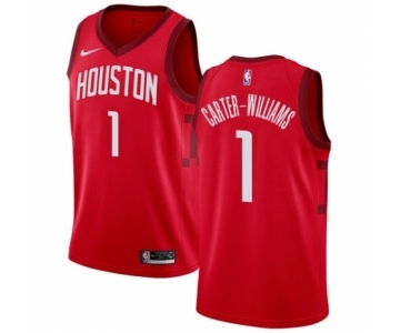 Women's Nike Houston Rockets #1 Michael Carter-Williams Red Swingman Jersey - Earned Edition