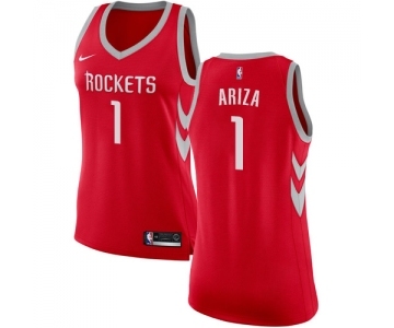 Women's Nike Houston Rockets #1 Trevor Ariza Swingman Red Road NBA Jersey - Icon Edition