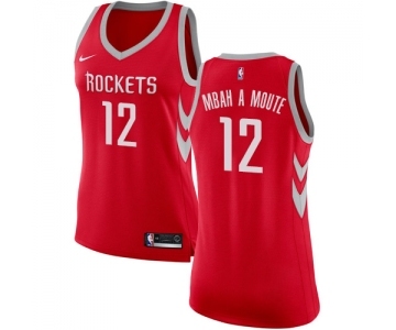 Women's Nike Houston Rockets #12 Luc Mbah a Moute Swingman Red Road NBA Jersey - Icon Edition
