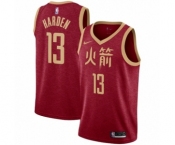 Women's Nike Houston Rockets #13 James Harden Swingman Red NBA Jersey - 2018-19 City Edition