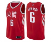 Women's Nike Houston Rockets #6 Vincent Edwards Swingman Red NBA Jersey - City Edition