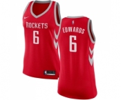 Women's Nike Houston Rockets #6 Vincent Edwards Swingman Red NBA Jersey - Icon Edition