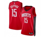 Youth Houston Rockets #15 Reed Sheppard Red 2024 Draft Icon Edition Stitched Jersey