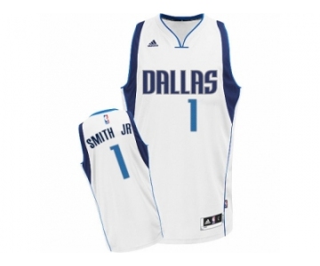 Men's Adidas Dallas Mavericks #1 Dennis Smith Jr. Swingman White Home NBA Jersey