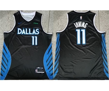 Men's Dallas Mavericks #11 Kyrie Irving Black 2025-26 City Edition Stitched Basketball Jersey2