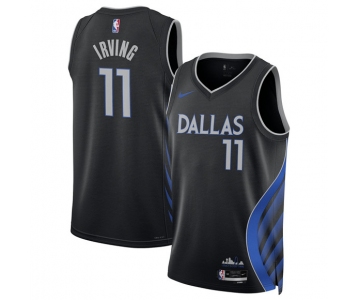 Men's Dallas Mavericks #11 Kyrie Irving Black 2025-26 City Edition Stitched Basketball Jersey