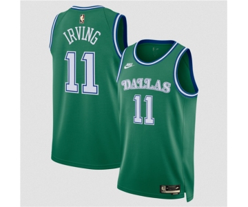 Men's Dallas Mavericks #11 Kyrie Irving Green 2025 Classic Edition Stitched Basketball Jersey
