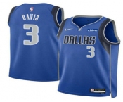 Men's Dallas Mavericks #3 Anthony Davis Blue 2025 Icon Edition Stitched Jersey
