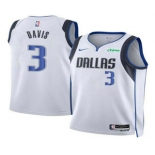 Men's Dallas Mavericks #3 Anthony Davis White 2025 Association Edition Stitched Jersey