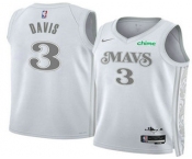 Men's Dallas Mavericks #3 Anthony Davis White 2025 City Edition Stitched Jersey