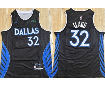 Men's Dallas Mavericks #32 Cooper Flagg Black 2025-26 City Edition Stitched Basketball Jersey2