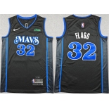 Men's Dallas Mavericks #32 Cooper Flagg Black City Edition Stitched Basketball Jersey