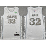 Men's Dallas Mavericks #32 Cooper Flagg White 2025 City Edition Stitched Basketball Jersey