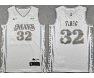 Men's Dallas Mavericks #32 Cooper Flagg White 2025 City Edition Stitched Basketball Jersey