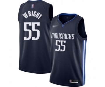 Men's Dallas Mavericks #55 Delon Wright Authentic Navy Finished Basketball Jersey - Statement Edition