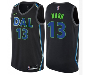 Men's Nike Dallas Mavericks #13 Steve Nash Swingman Black NBA Jersey - City Edition