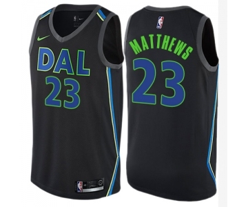 Men's Nike Dallas Mavericks #23 Wesley Matthews Swingman Black NBA Jersey - City Edition