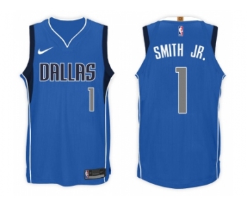 Nike NBA Dallas Mavericks #1 Smith Jr. Jersey 2017-18 New Season Blue Jersey