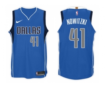 Nike NBA Dallas Mavericks #41 Dirk Nowitzki Jersey 2017-18 New Season Blue Jersey