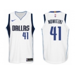 Nike NBA Dallas Mavericks #41 Dirk Nowitzki Jersey 2017-18 New Season White Jersey