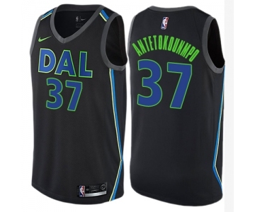Women's Nike Dallas Mavericks #37 Kostas Antetokounmpo Swingman Black NBA Jersey - City Edition