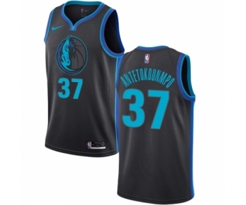 Women's Nike Dallas Mavericks #37 Kostas Antetokounmpo Swingman Charcoal NBA Jersey - City Edition