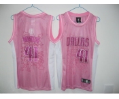 nba dallas mavericks #41 nowitzk pink