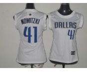 women nba dallas mavericks #41 nowitzki white