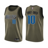 Youth Dallas Mavericks #10 Dorian Finney-Smith Swingman Green Salute to Service Basketball Jersey