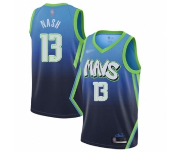Youth Dallas Mavericks #13 Steve Nash Swingman Blue Basketball Jersey - 2019-20 City Edition