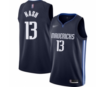 Youth Dallas Mavericks #13 Steve Nash Swingman Navy Finished Basketball Jersey - Statement Edition