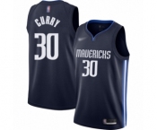 Youth Dallas Mavericks #30 Seth Curry Swingman Navy Finished Basketball Jersey - Statement Edition