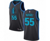 Youth Dallas Mavericks #55 Delon Wright Swingman Charcoal Basketball Jersey - City Edition