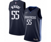 Youth Dallas Mavericks #55 Delon Wright Swingman Navy Finished Basketball Jersey - Statement Edition