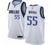 Youth Dallas Mavericks #55 Delon Wright Swingman White Basketball Jersey - Association Edition