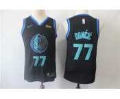 Youth Mavericks #77 Luka Doncic Black City Edition Nike Swingman Jersey
