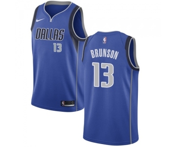 Youth Nike Dallas Mavericks #13 Jalen Brunson Swingman Royal Blue Road NBA Jersey - Icon Edition