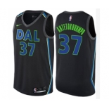 Youth Nike Dallas Mavericks #37 Kostas Antetokounmpo Swingman Black NBA Jersey - City Edition