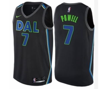 Youth Nike Dallas Mavericks #7 Dwight Powell Swingman Black NBA Jersey - City Edition