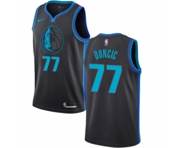 Youth Nike Dallas Mavericks #77 Luka Doncic Swingman Charcoal NBA Jersey - City Edition