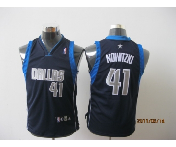 youth nba dallas mavericks #41 nowitzki dk.blue