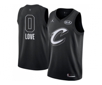 Men Nike Cleveland Cavaliers #0 Kevin Love Black NBA Jordan Swingman 2018 All-Star Game Jerse