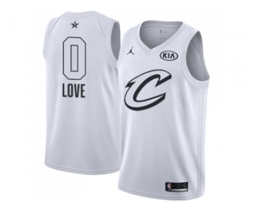 Men Nike Cleveland Cavaliers #0 Kevin Love White NBA Jordan Swingman 2018 All-Star Game Jersey