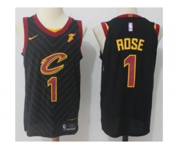 Men Nike Cleveland Cavaliers #1 Derrick Rose Black Stitched NBA Swingman Jersey