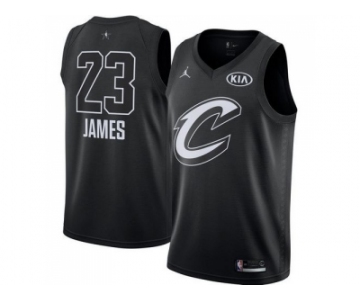 Men Nike Cleveland Cavaliers #23 LeBron James Black NBA Jordan Swingman 2018 All-Star Game Jersey