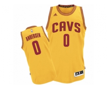 Men's Adidas Cleveland Cavaliers #0 Chris Andersen Swingman Gold Alternate NBA Jersey