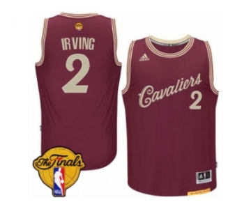 Men's Adidas Cleveland Cavaliers #2 Kyrie Irving Swingman Red 2015-16 Christmas Day 2017 The Finals Patch NBA Jersey