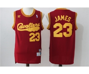 Men's Adidas Cleveland Cavaliers #23 LeBron James Red New Jersey